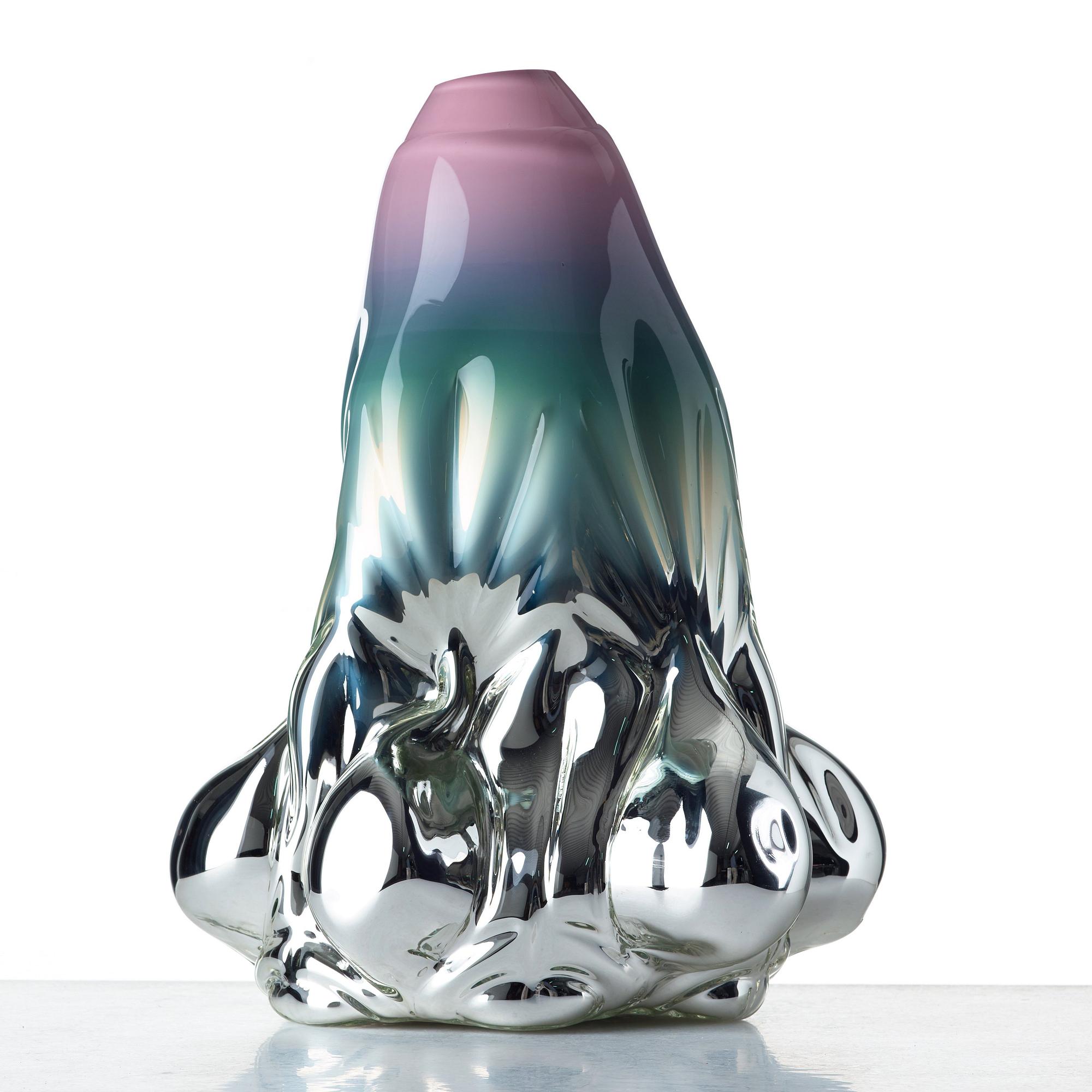 Hanna Hansdotter, "Dripping print", skulptur, glas, The Glass Factory, Boda Glasbruk, 2018.