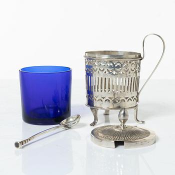 Adolf Zethelius, A Pair of Swedish silver mustard jugs, mark of Adolf Zethelius, Stockholm 1812.
