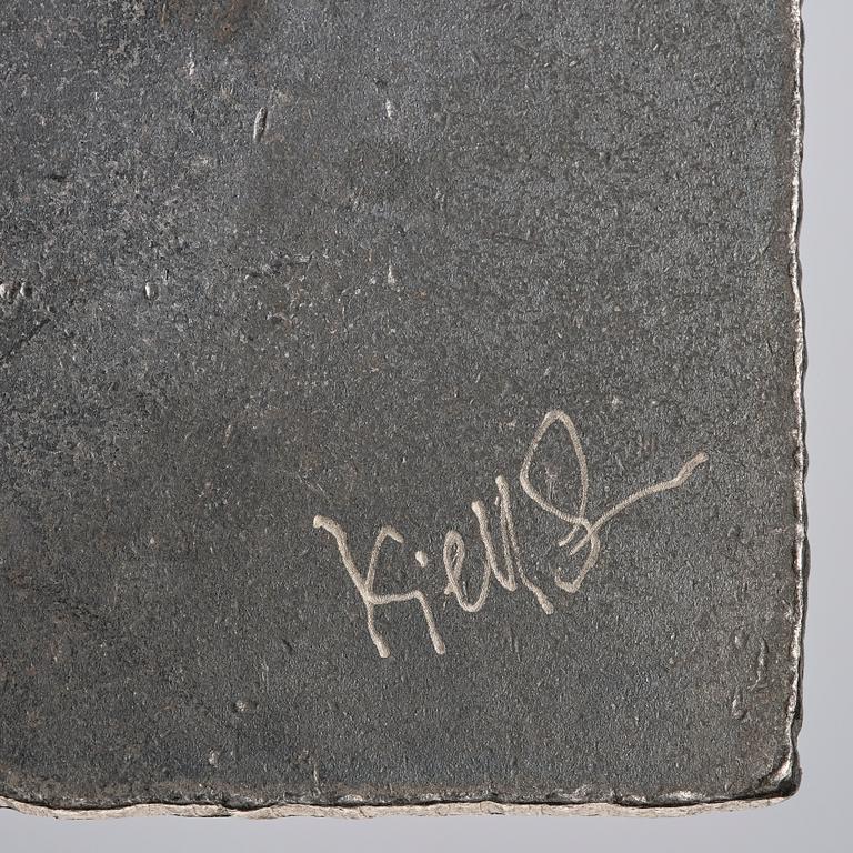 Kjell Engman, a unique sandblasted glass sculpture, Kosta Boda, Signed.