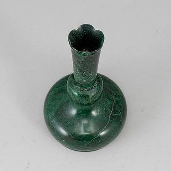 A 20th century malachite vase.