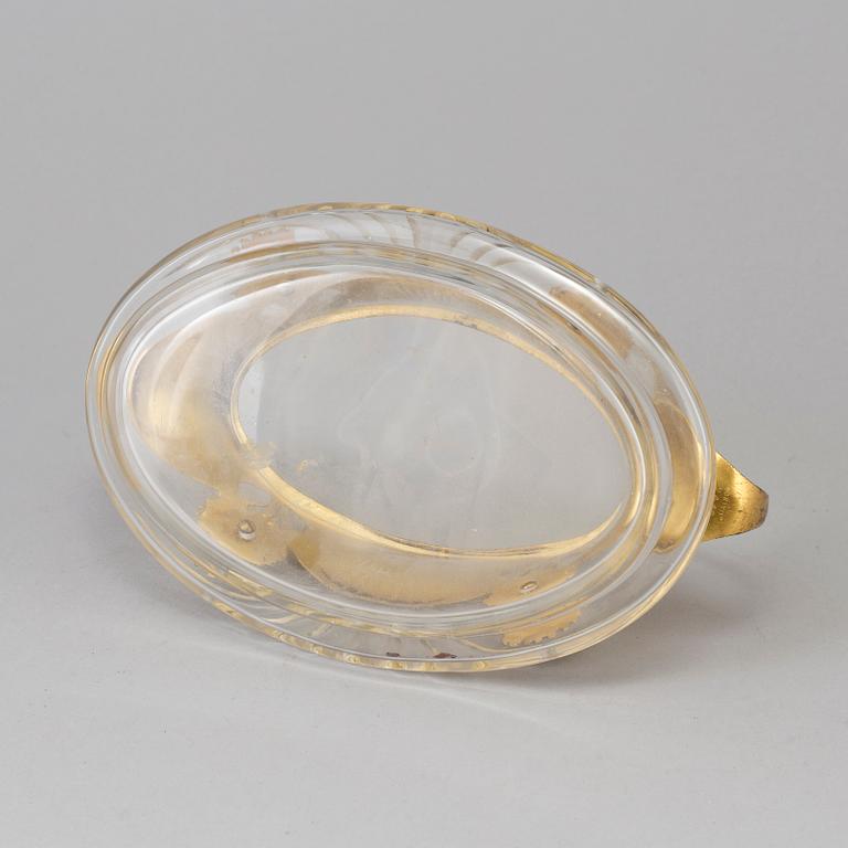 A bowl, glass, Art Nouveau.