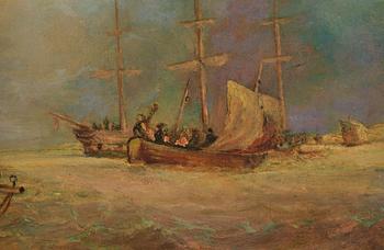 Clarkson Frederick Stanfield, Market boat on the Scheldt.