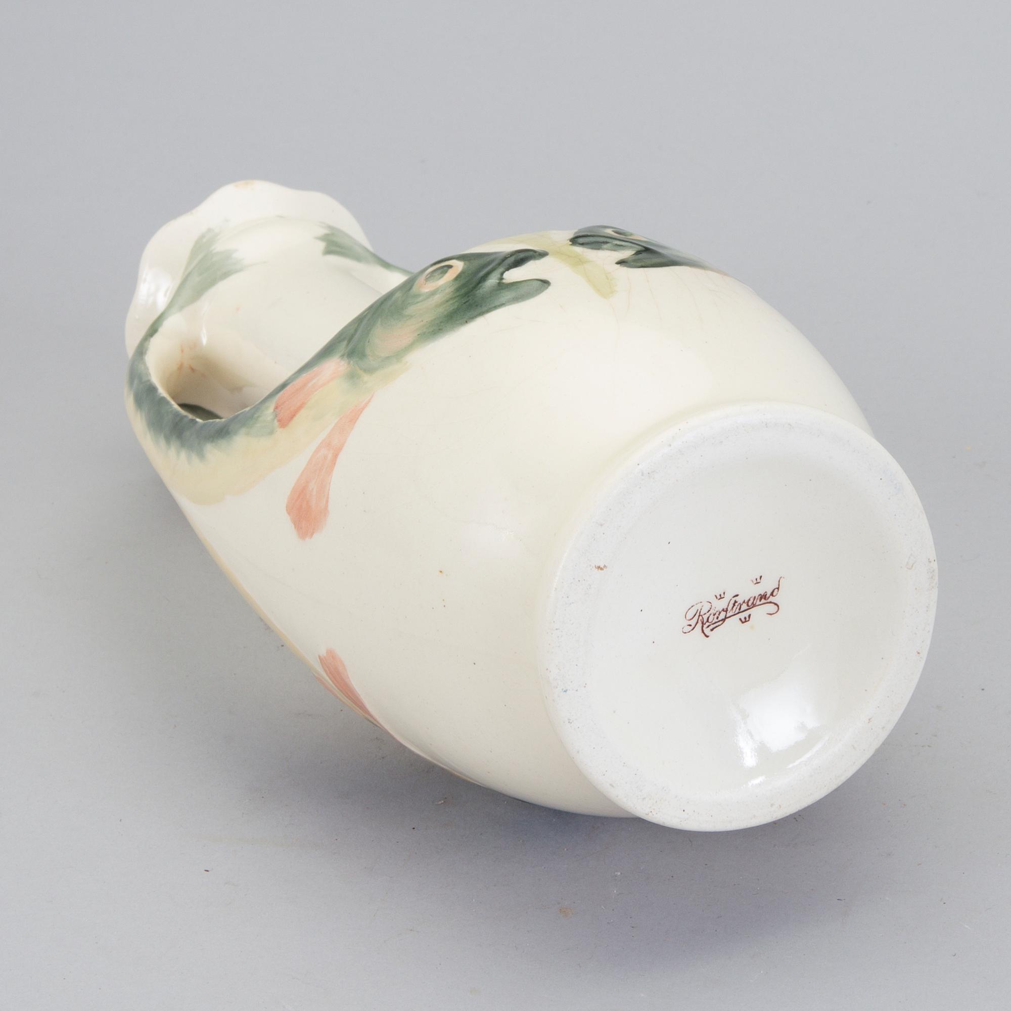 VAS, flintgods, jugend, Rörstrand, omkring 1900.