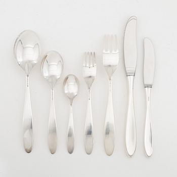 A 84 piece silver cutlery set, Thorvald Marthinsen Sølvvarefabrik, Norway, 20th century.