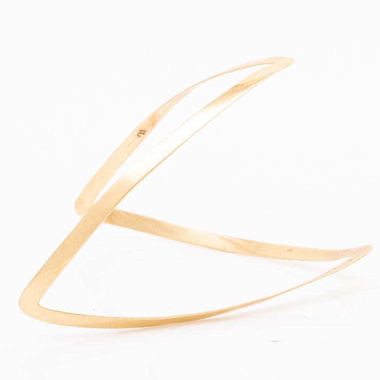 BANGLE aand RING, 14K gold, 14,3 g.