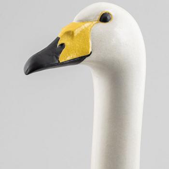 Paul Hoff, a stoneware sculpture of a swan, Gustavsberg Studio, Sweden 1990.