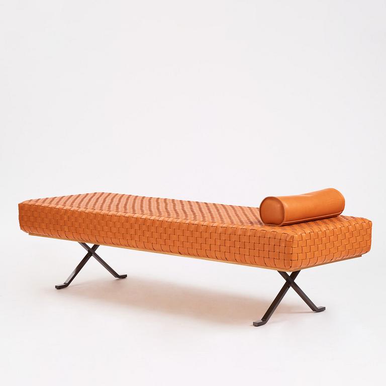 Enzo Mari, a "Sigmund" daybed, Arte & Cuoio, Italy.