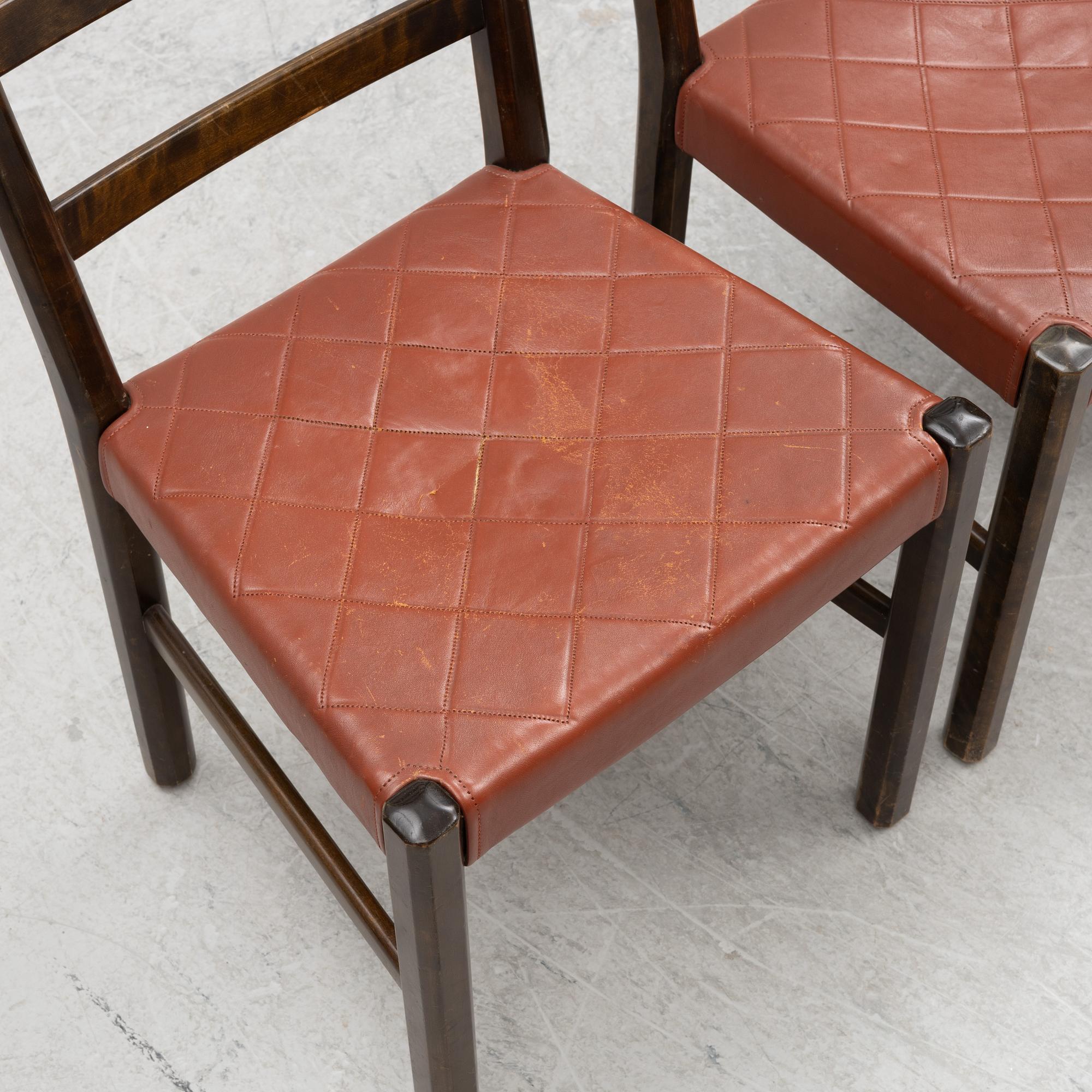 Axel Larsson, four 'Thule' chairs, SMF, Bodafors, 1930s.
