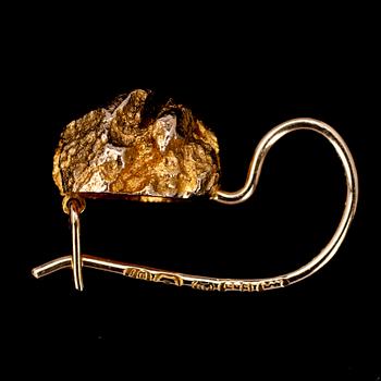 ÖRHÄNGEN, guld 14K, "Hippu" Björn Weckström Lapponia 1967. Vikt 3,6 g.