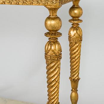 Jonas Frisk, Konsolipöytä, signeerattu J Frisk (toiminut 1805 - 1824), Tukholman hallileima, epäselvä vuosi. Myöhäiskustavilainen.