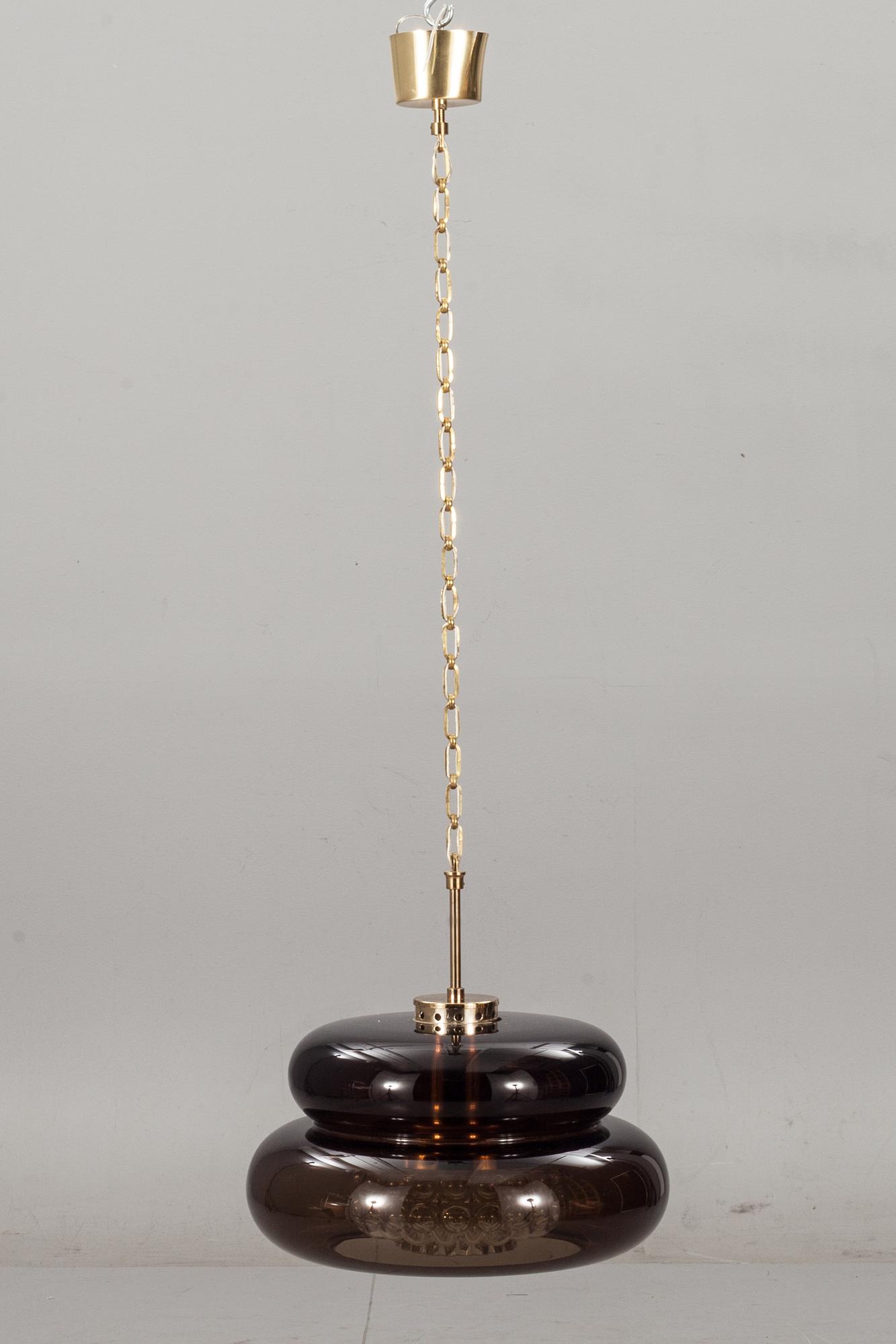 TAKLAMPA, "Bubblan", Carl Fagerlund, Orrefors. 1970-tal.