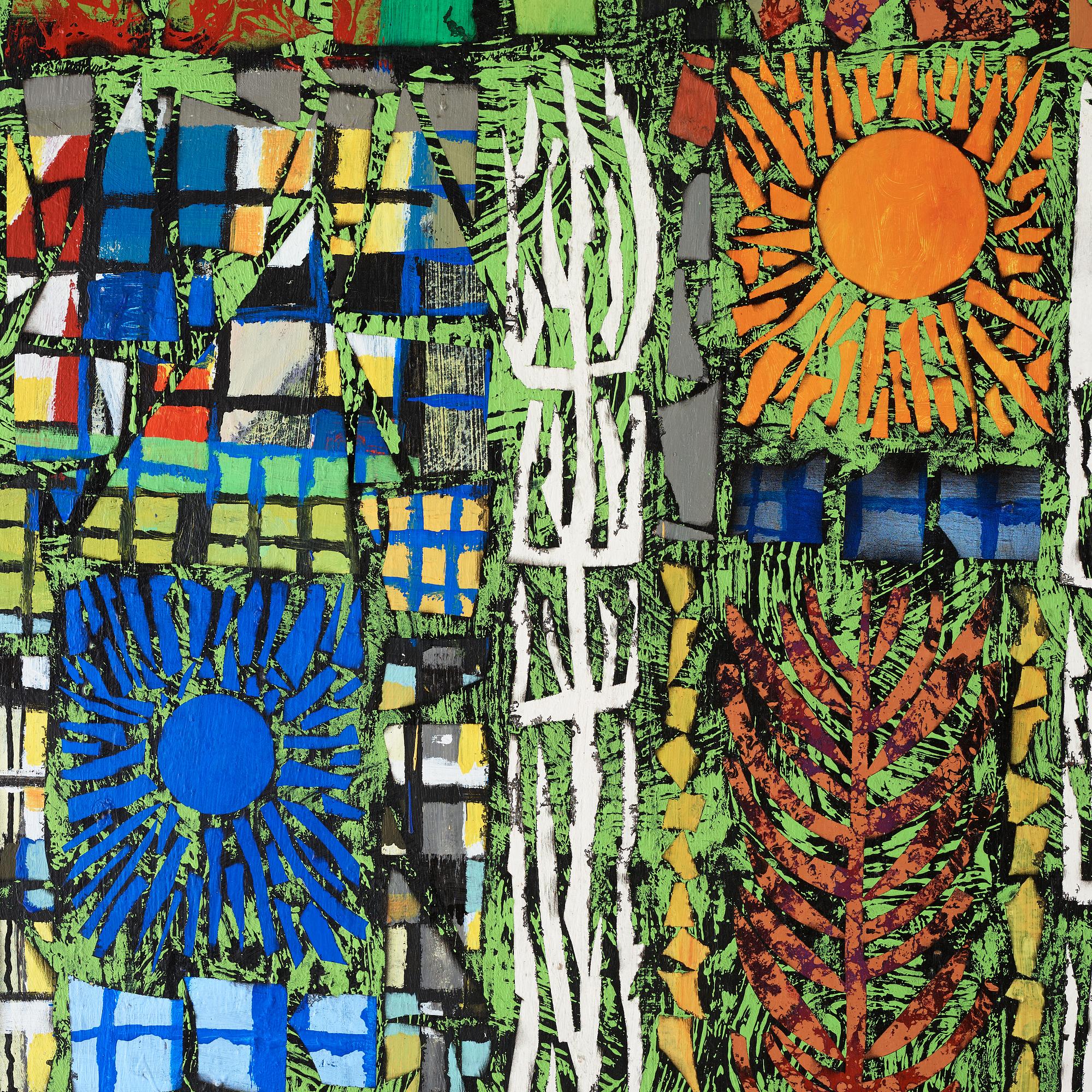 ALFRED BOMAN, Mixed media (acrylic, adhesive emulsion, spray paint and oil)/canvas.