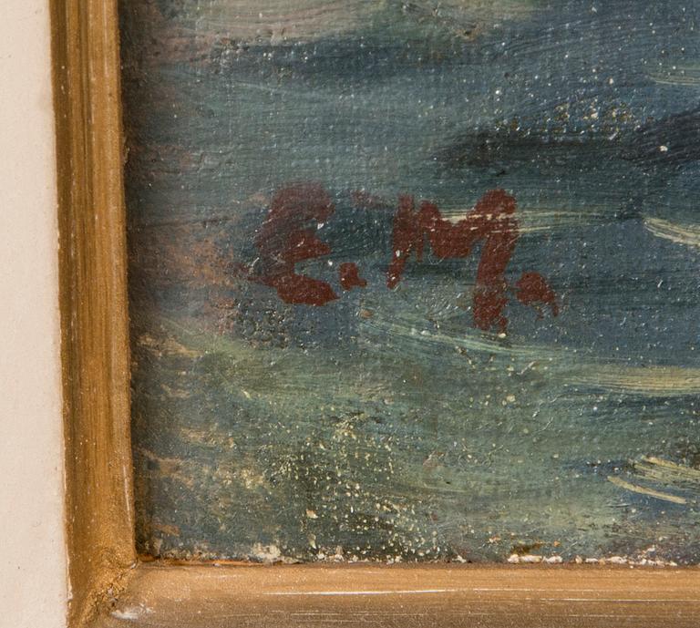 ELIAS MUUKKA, oil on board, signed.