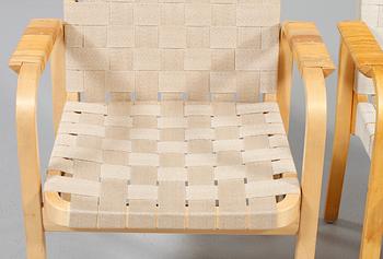 KARMSTOLAR, ett par, modell 45, Alvar Aalto, Artek, modellen formgiven 1947.