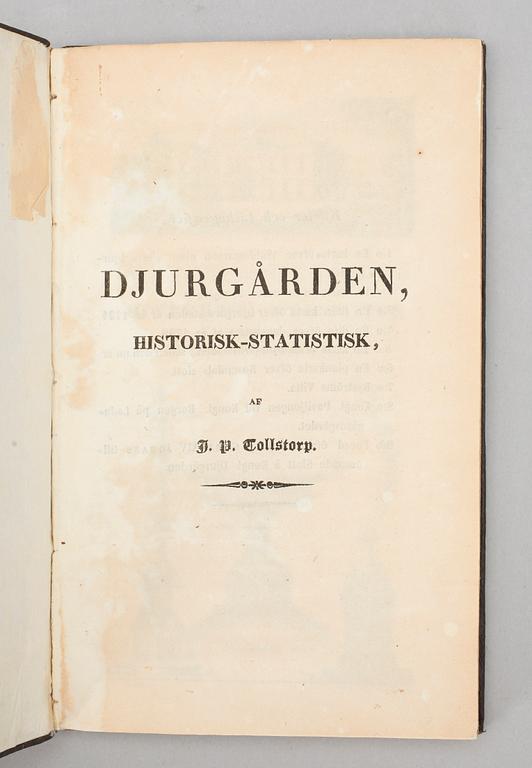 BOKPARTI STOCKHOLMIANA, 4 vol, bla "Stockholm förr och nu" 2 exemplar, av J. Mankell, Stockholm1877.