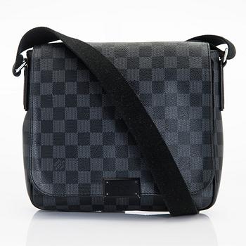 Louis Vuitton, A Damier Graphite 'District PM Messenger' Bag.