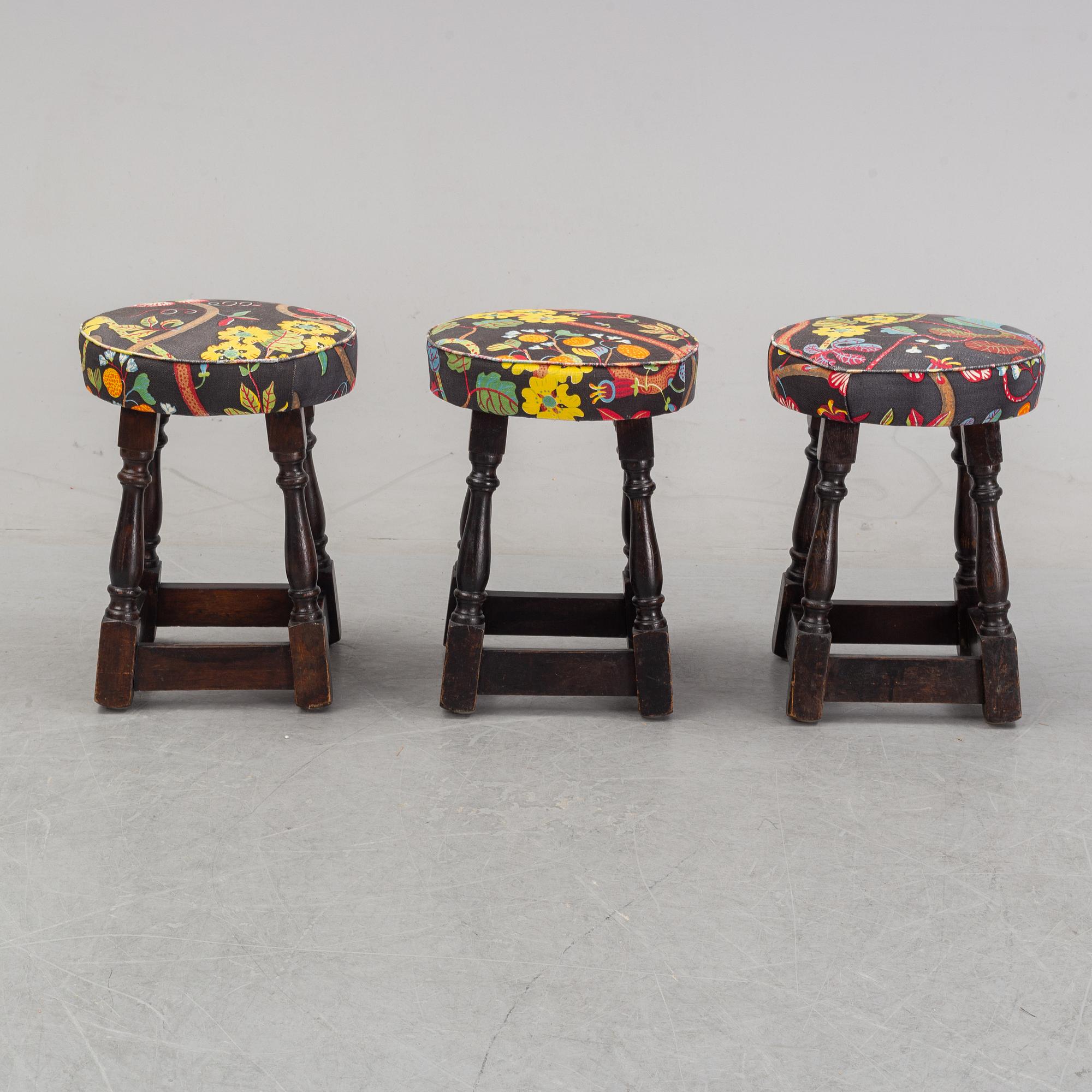 Three stools, first half of the 20th Century.