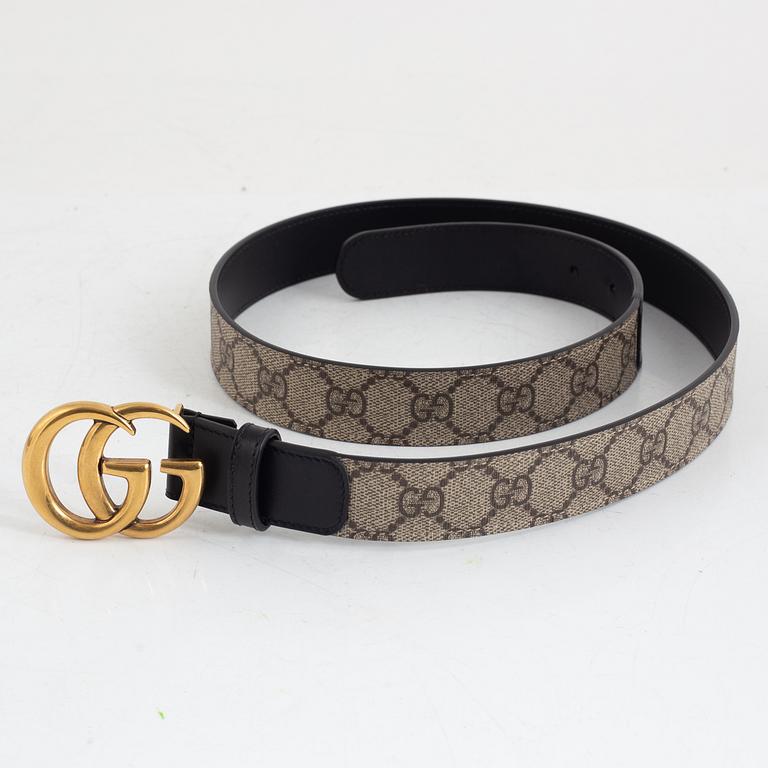 Gucci, skärp, "GG Supreme DB", storlek 90.