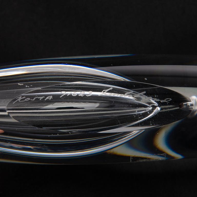 A Glass Fish, signed Kosta 91623 Lindstrand.