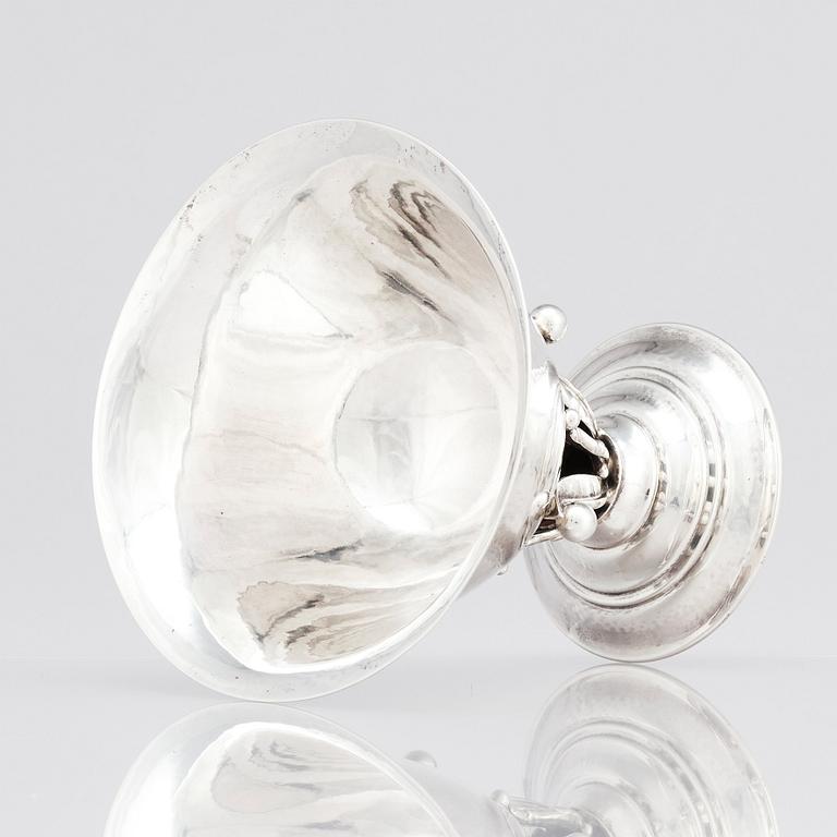 Johan Rohde, a sterling silver footed bowl, Georg Jensen, Copenhagen 1933-44, design nr 17A.