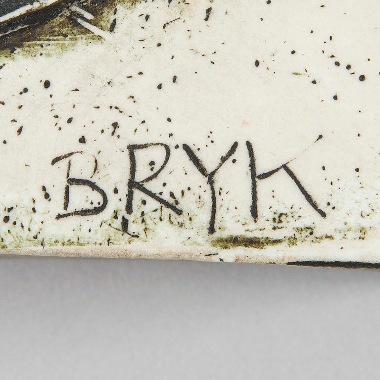 Rut Bryk, a stoneware wall relief, signed BRYK.
