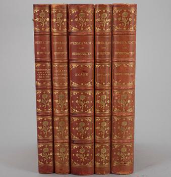 BÖCKER, 5 vol., "Svenska slott och herresäten vid 1900-talets början" Stockholm 1908, 1909 och 1910.