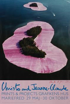 Christo & Jeanne-Claude, Exhibition Poster, Offset, "Christo and Jeanne-Claude - Prints & Projects Grafikens Hus".