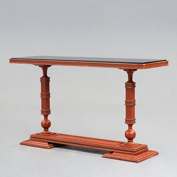 Axel Einar Hjorth, an 'Åbo' console table carved and lacquered in Chinese red , Nordiska Kompaniet, Sweden 1930.