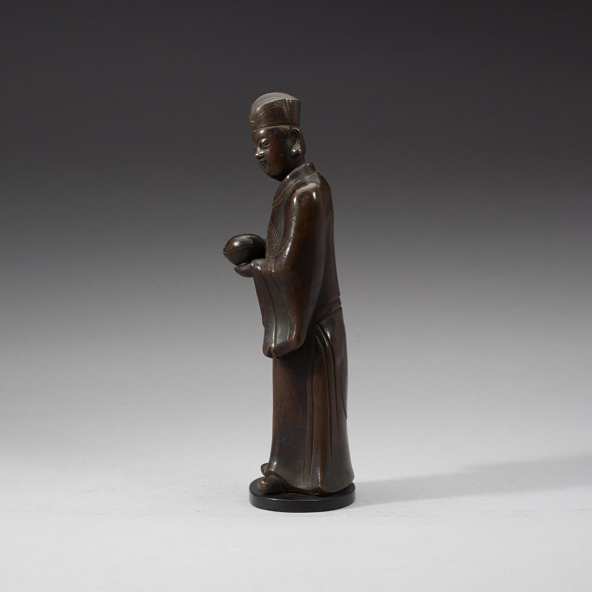 FIGUR, brons. Qingdynastin, 1800-tal.