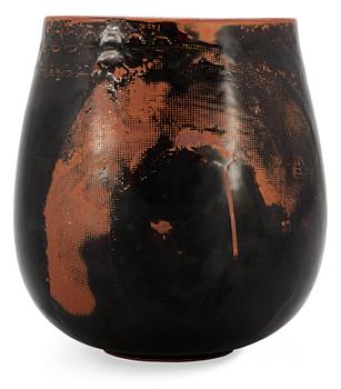 1177. A Stig Lindberg stoneware urn, Gustavsberg studio 1974.