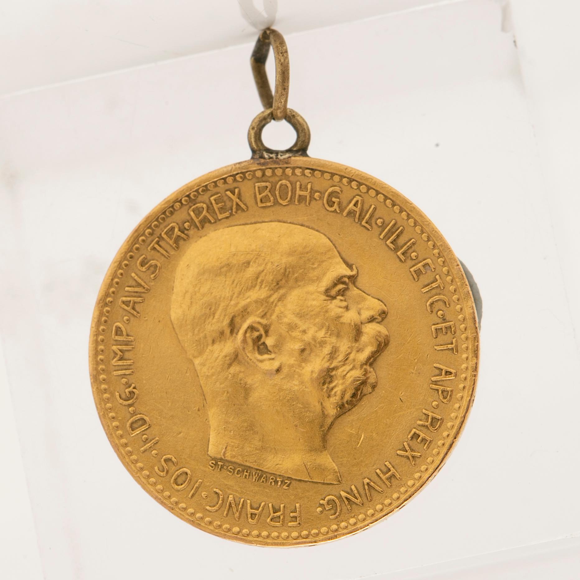 Gold coin, 21.6 carat, 20 Corona, Austria-Hungary, 1915.