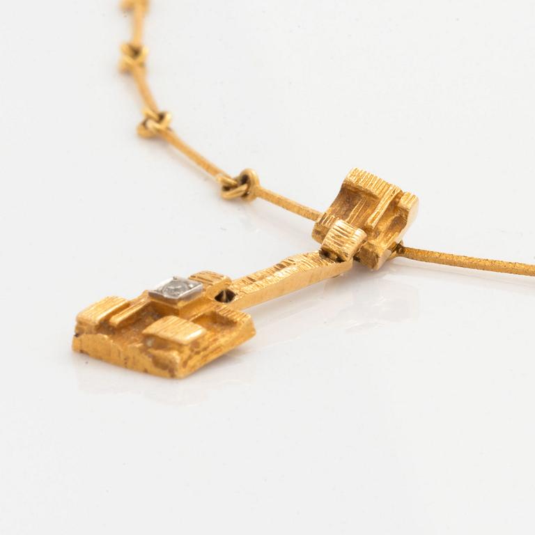 Björn Weckström, a single cut diamond necklace "Thai", Lapponia, 1979.