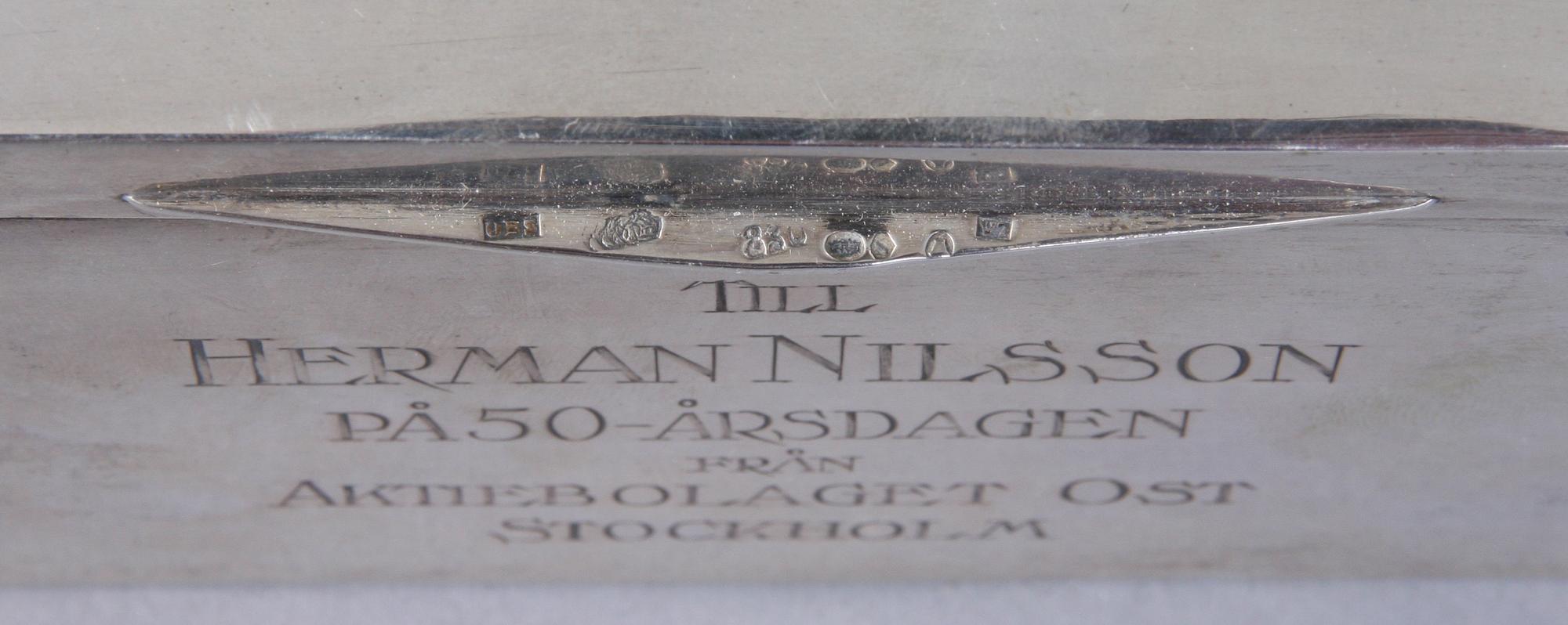 CIGARRSKRIN, silver, 1923.