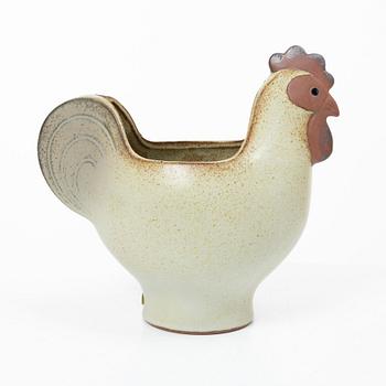 Lisa Larson, egg hen and egg cups, 6 pcs, stoneware.