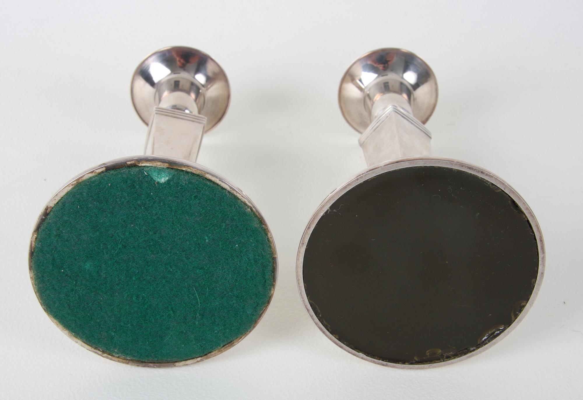 LJUSSTAKAR, ett par, silver, G.A.B 1959.