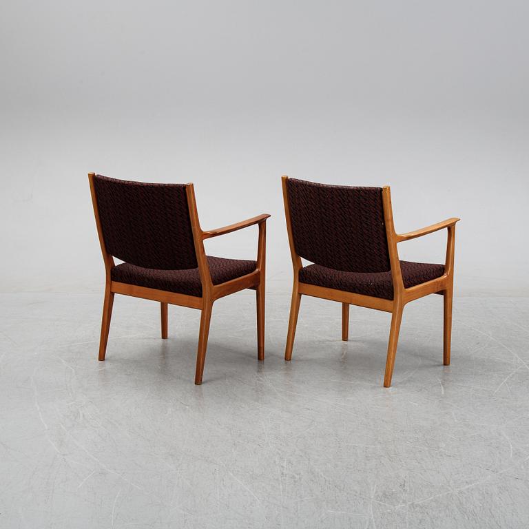 Karl Erik Ekselius, a set of six walnut chairs, JOC Möbel AB, Vetlanda, second half of the 20th Century.