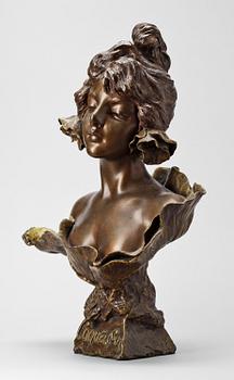 EMMANUEL VILLANIS, skulptur, patinerad vitmetall, 1900-talets första hälft, sign.