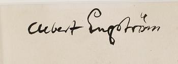 ALBERT ENGSTRÖM, tusch, signerad.
