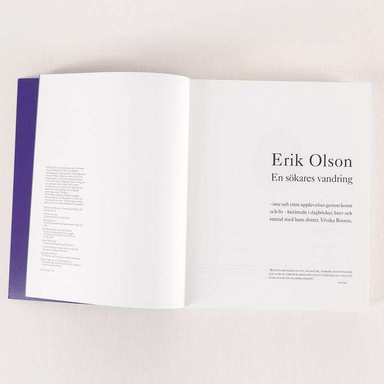 ERIK OLSON, a set of 3 colour lithographs, and a book, signed and numbered.