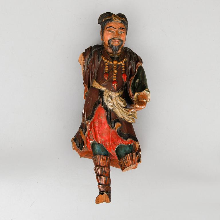 FIGUR, målat trä, sannolikt Japan, 1800-/1900-tal.