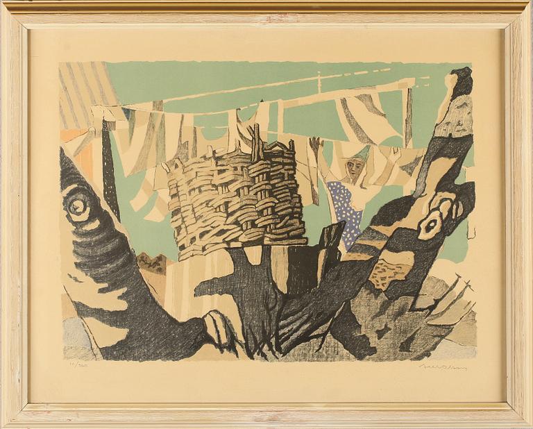 AXEL OLSON, färglitografi, signerad, numrerad 111/260.