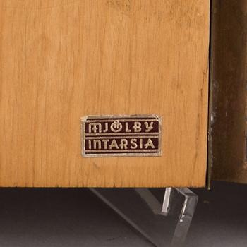 VÄGGLAMPETTER, ett par Mjölby Intarsia, 1900-talets mitt.