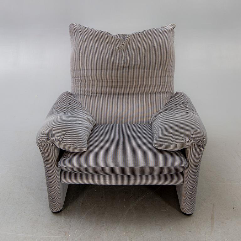 Vico Magistretti, easy chair, "Maralunga", for Cassina, later part of the 20th century.