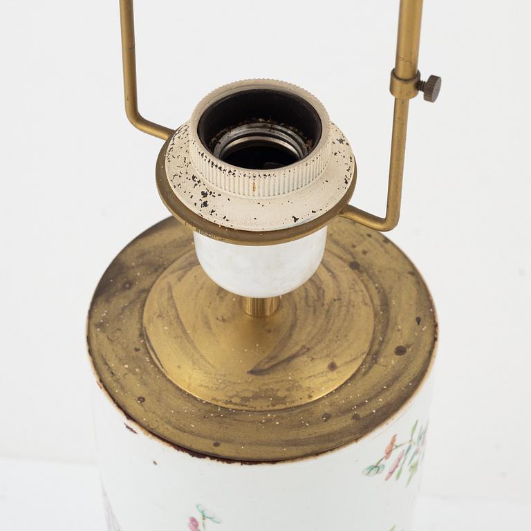 Bordslampa/perukstock, porslin, Kina, 1900-talets början.