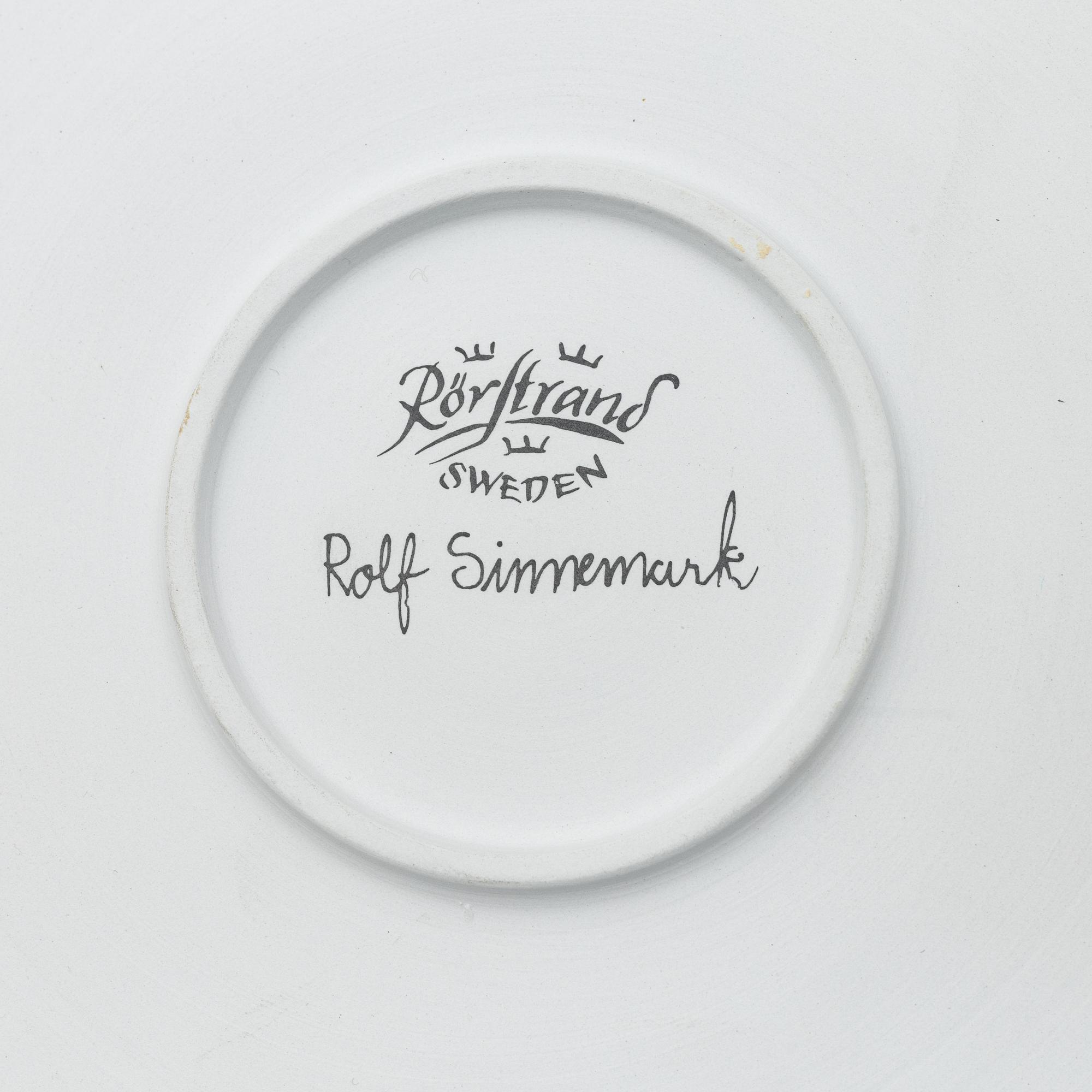 Rolf Sinnemark, three stoneware dishes and a bowl, 'Atlantis', Rörstrand.