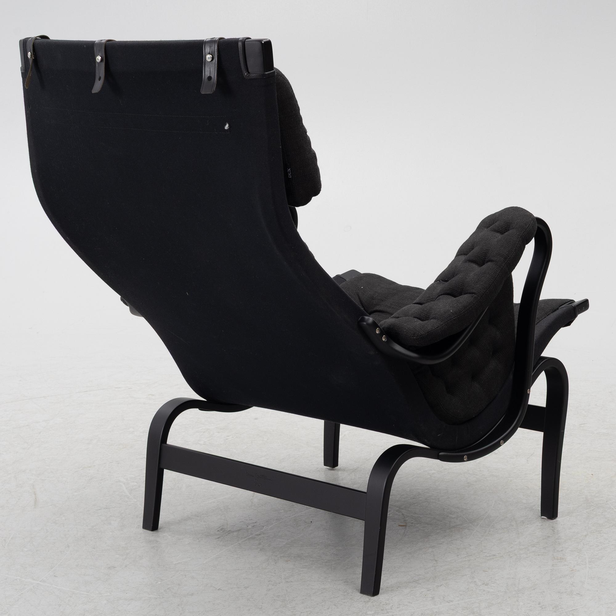 Bruno Mathsson, Armchair with footstool, 'Pernilla', Dux.
