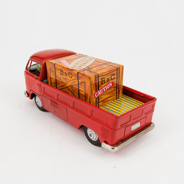 BANDAI, "Volkswagen Ambulance" samt "Volkswagen Pickup", Japan, 1960-tal.