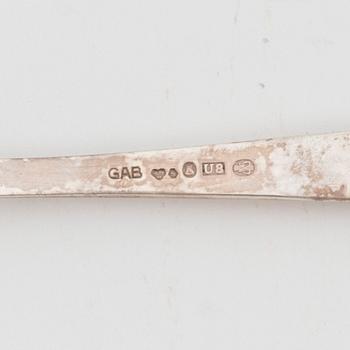 Jacob Ängman, a 27-piece silver cutlery, model 'Rosenholm', GAB, including Stockholm, 1962.