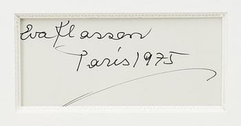 Eva Klasson, Självporträtt. Ur "Le Troisième Angle", 1975-1976.