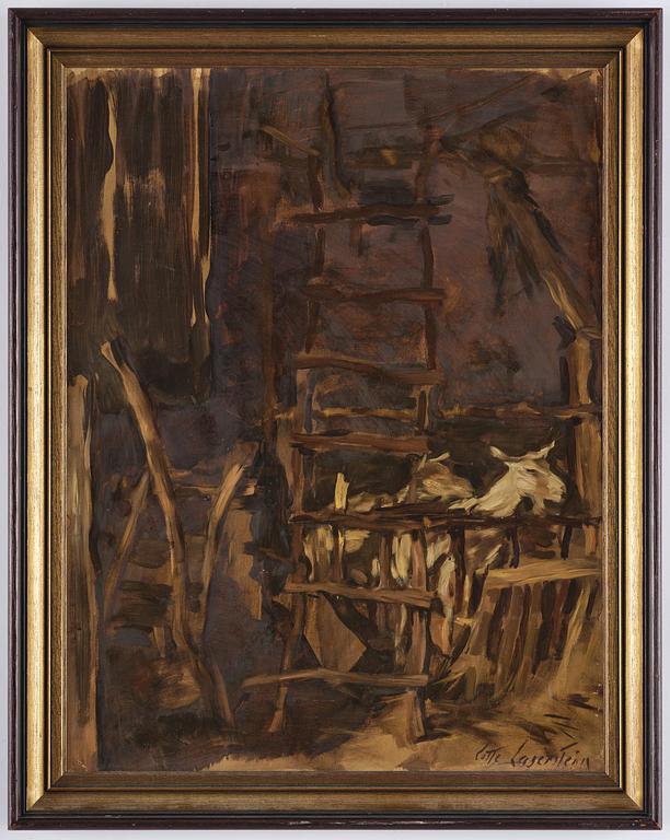 Lotte Laserstein, ”Ziegen im Stall”.